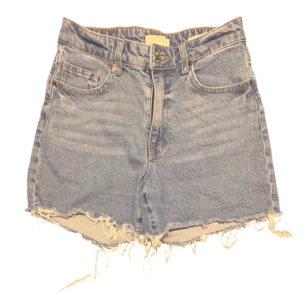 H&M Distressed Blue Jean Shorts Size 8